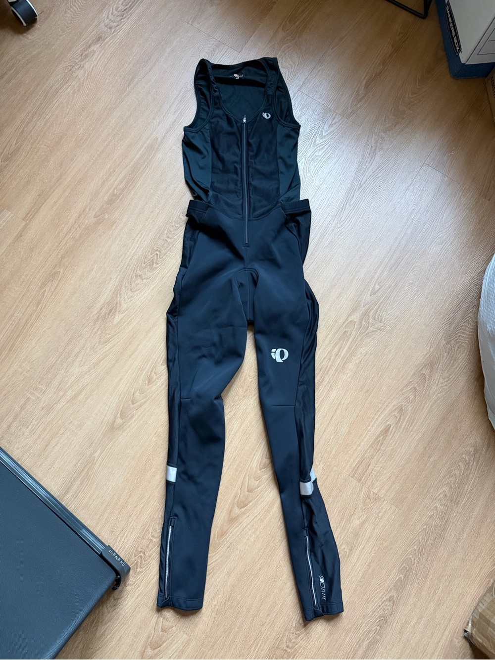 Pearl Izumi Elite Women’s Bib Legging Drop Tail Small Black Padded Ankle Zip